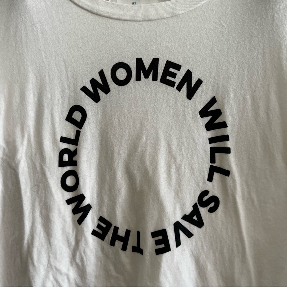 Anthropologie Sol Angeles Women Will Save the World Graphic Tee Sz L NWOT - Picture 3 of 6